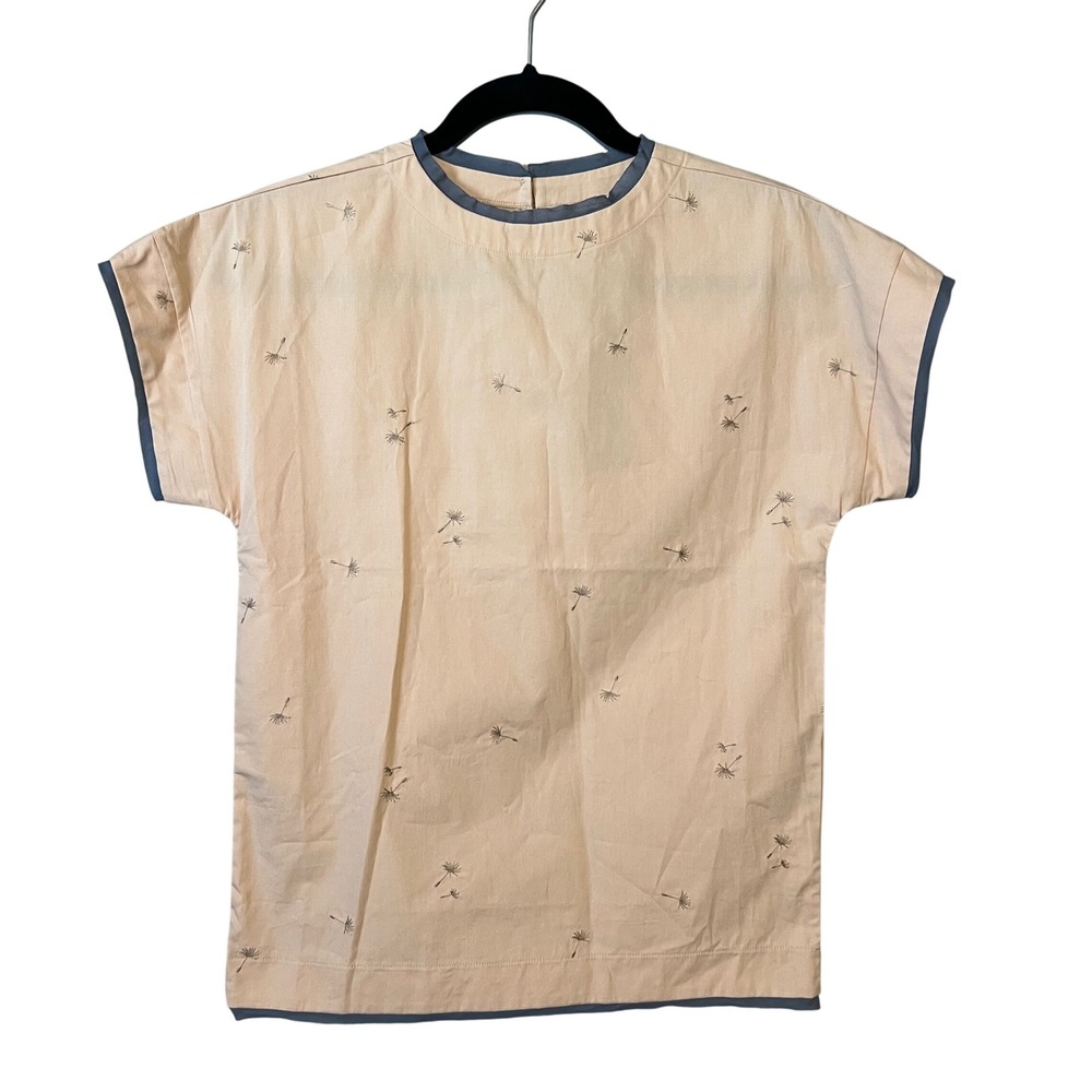 The Sunday Collective Girls Sz 6Y Dandelion Embroidered Boxy Top Ethereal NWT